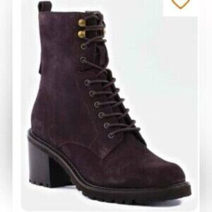 [New] Seychelles 8.5 Brown Suede Irresistible Lug Sole Chunky Heel Combat Boots